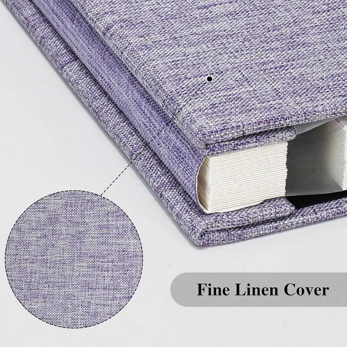 DIY Linen Scrapbook Small Photo Album with Self-Adhesive Pages Capable of Holding 4x6 and 2x3 Pictures Equipped with Picture D Z250729