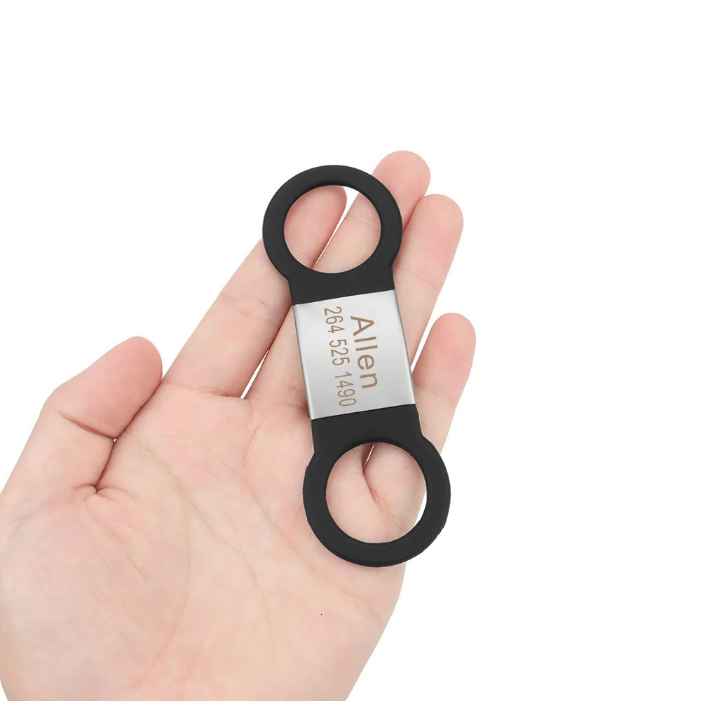 Hole 2.5cm Custom Nameplate Dog Collar Customised Name Pet ID Tags Anti-Lost Personalized Pet Collar Necklace Accessory Silicone 250729