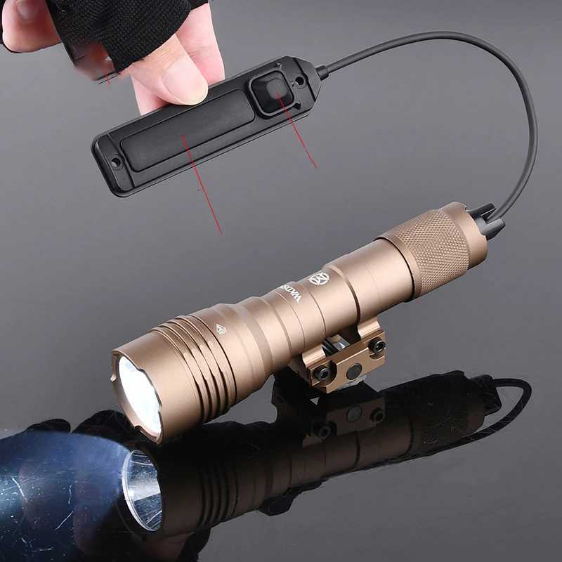 Tactical HL-X Flashlight 900 Lumens Scout Light White LED Strobe Light High Power Hunting Weapon Spotlight Fits 20MM Rail R250728