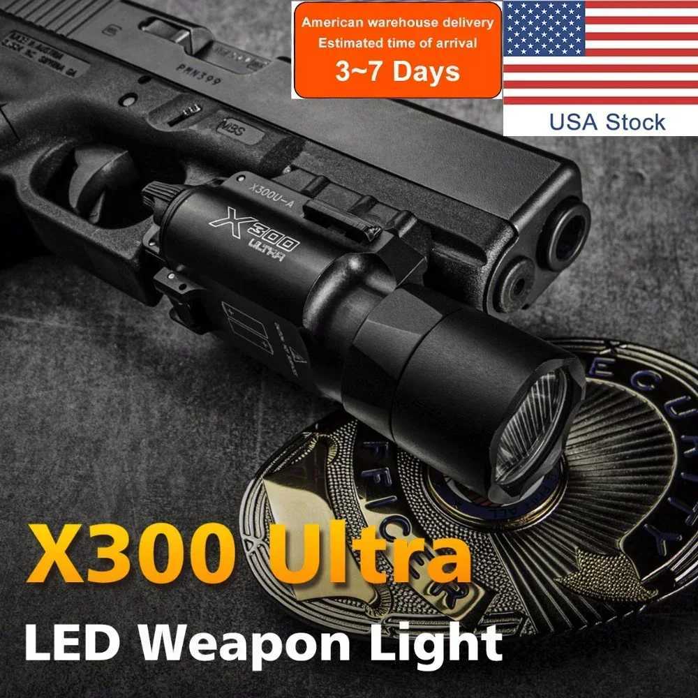 Tactical X300 X300U X300UH-B XH35 X300V Pistol Scout Light Airsoft Weapon Gun Light Hunting Rifle Strobe Flashlight R250728