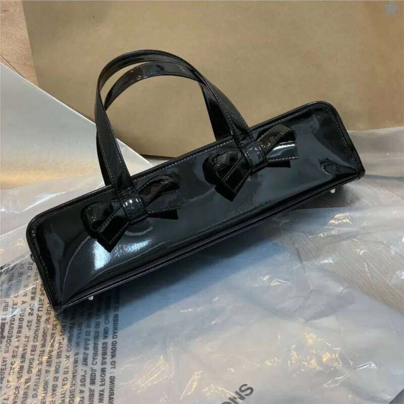 JIAERDI Retro Bow Red Y2k Hand Purse Women Hot Girls Leather Zipper Shoulder Bags Ladies Fairy Core Aesthetic Underarm Bag