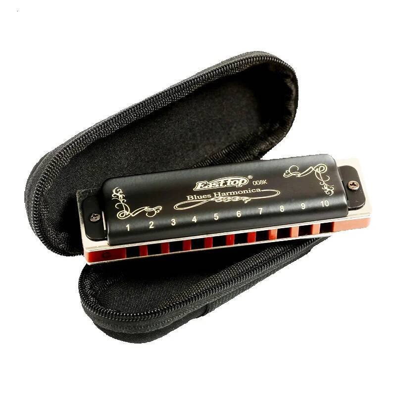 EASTTOP T008K Paddy 12 tones New harmonica brass reedplates phosphor bronze reeds diatonic blues harp good harmonica