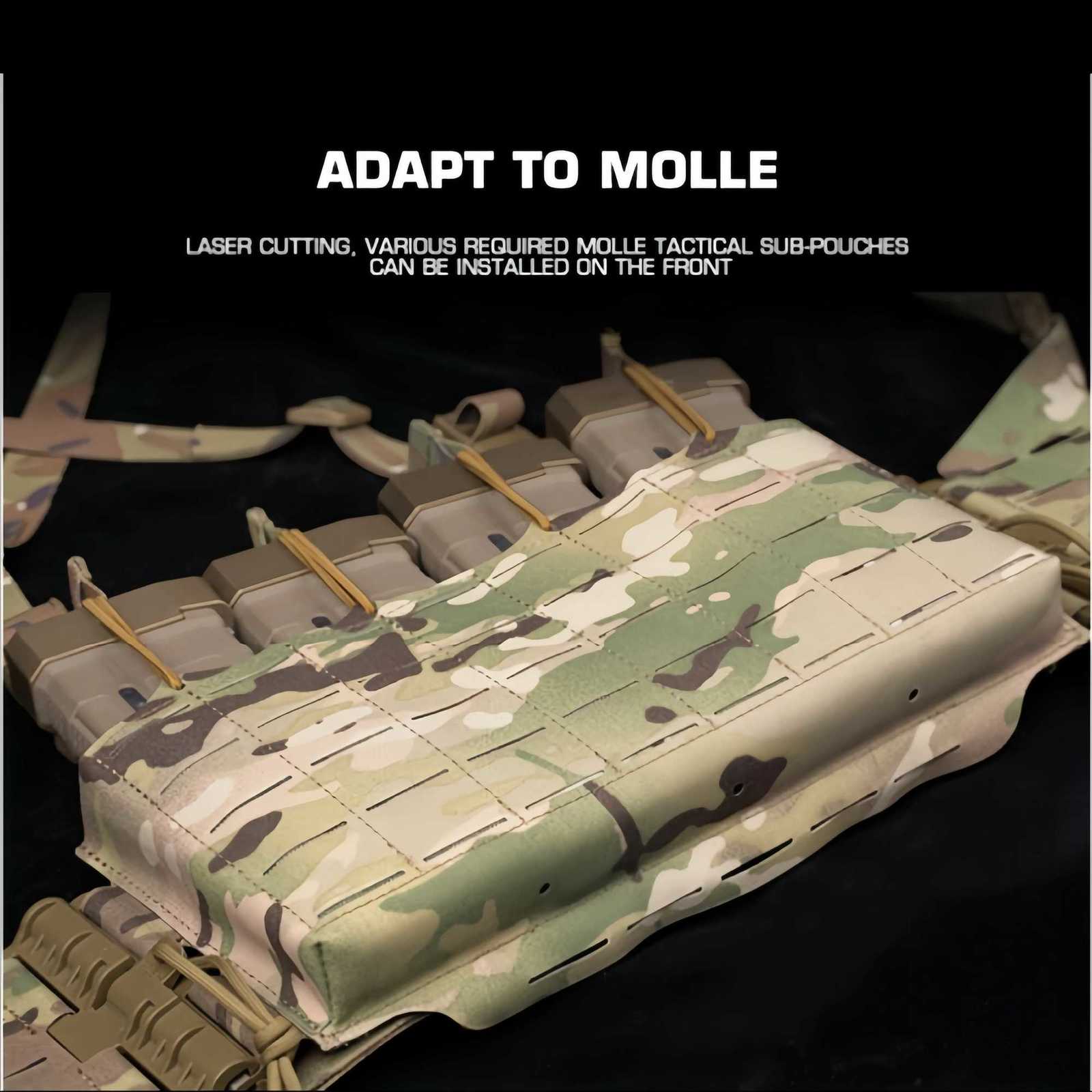 Knight Hunting Chest Hang Quadruple 5.56 7.62 Magazine Bag Front Panel Double sided Quick Detachment Z250728