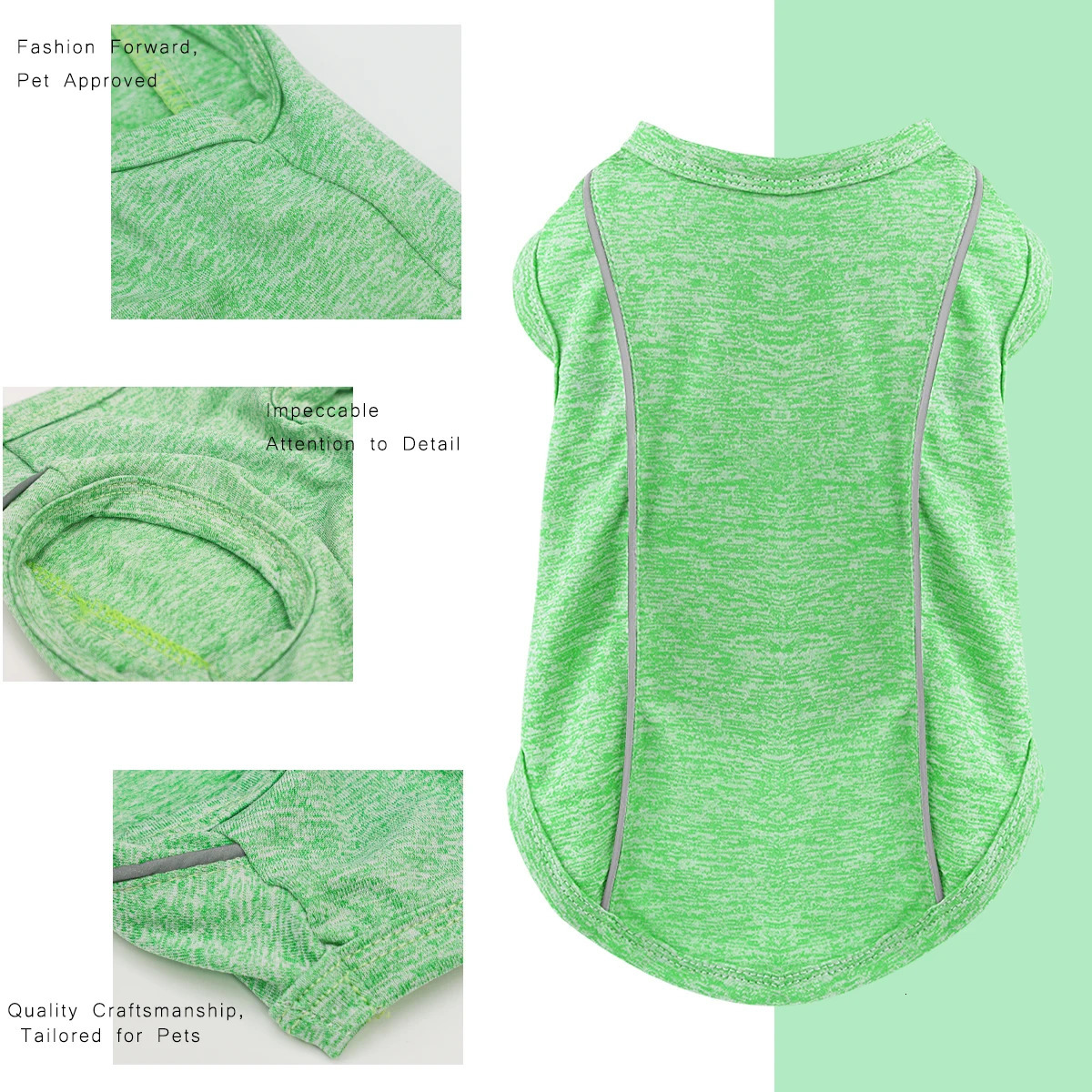 Sun Protection Dog Shirts with Reflective Strips Quick Dry Soft Stretchy Fabric Available in Sizes for Small to Large Dogs! 250729