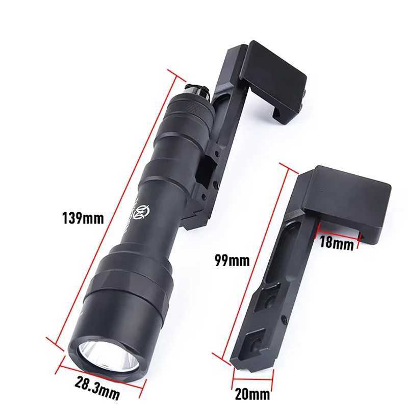 Tactical M600 Flashlight M600U LED Spotlight With 45 Offset Adaptive Light Mounting Metal Base For 20MM Picatinny Rail R250728
