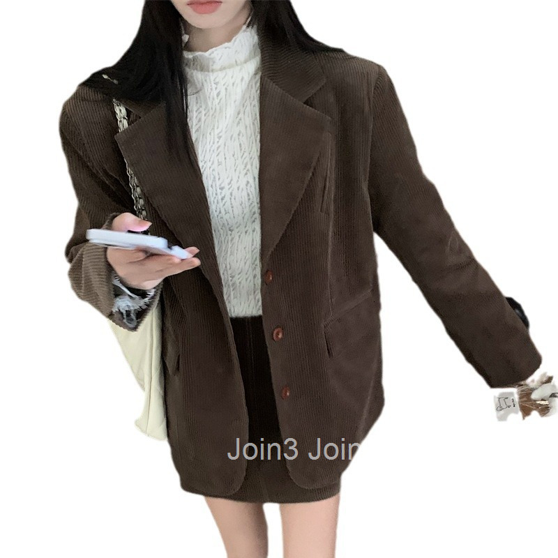 Winter New Style Socialite Womens High-end Quilted Thick Blazer Coat Womens Mid-length Overcoat