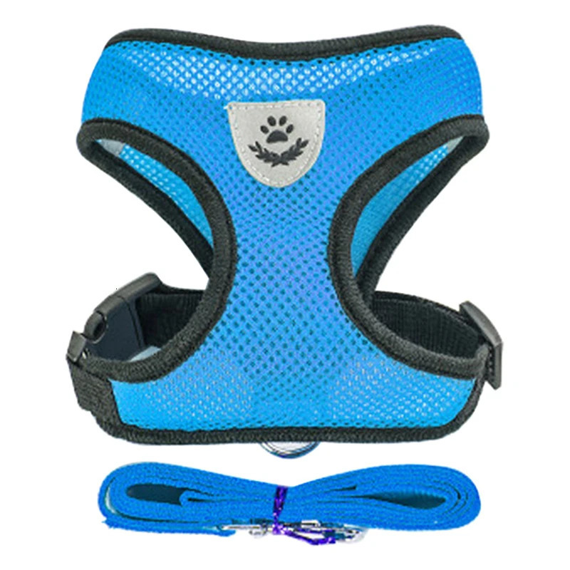 Dog Harness for Small Dogs Cats Adjustable Pet and Leash Set Breathable Vest Pug Chihuahua Bulldog Accessories 250729