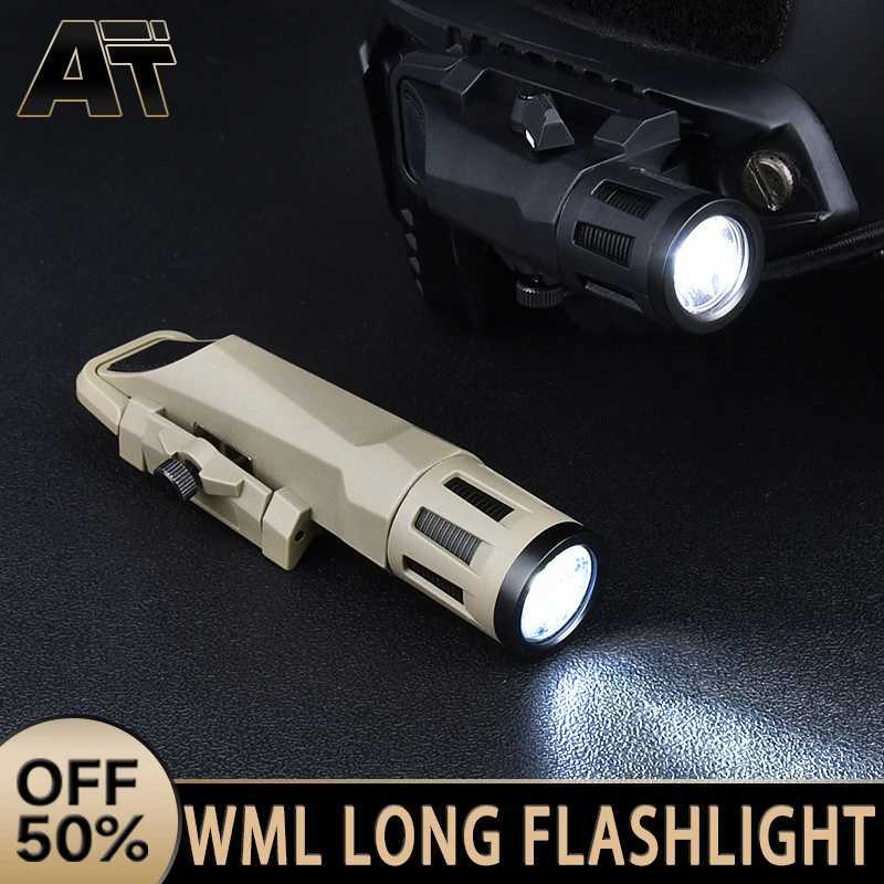 Tactical WML Long Flashlight Hunting Scout Pistol Gun Rifl Accessory Constant-on/Momentary-on/Strobe Fit 20MM Picatinny Rail XJ250728