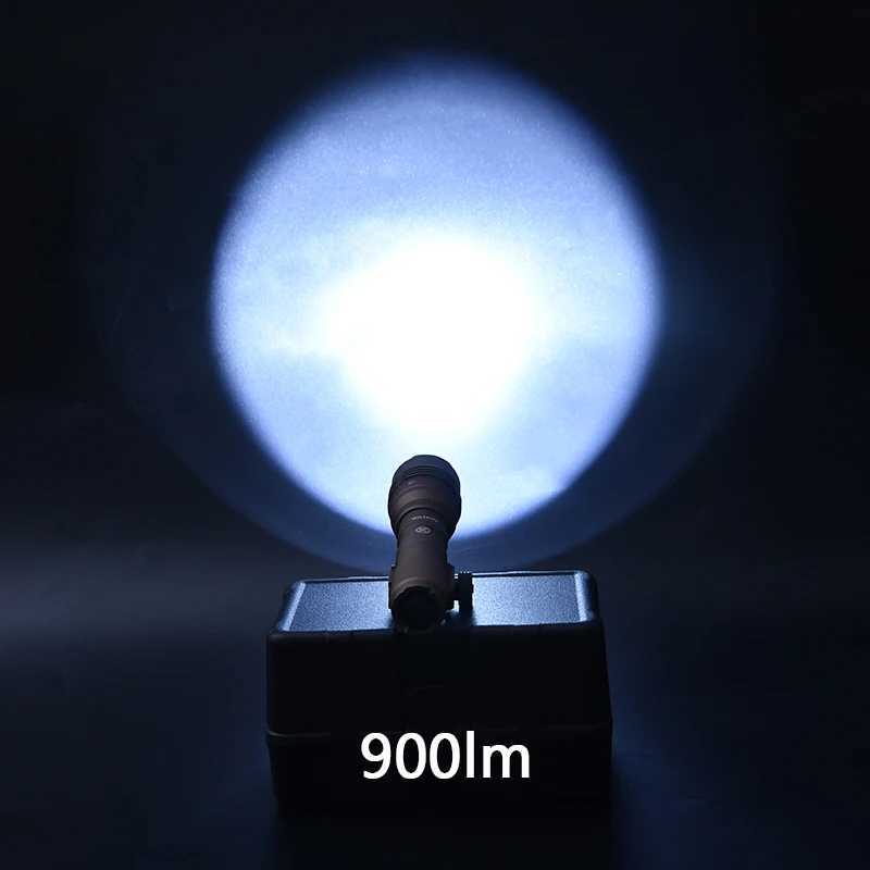 Tactical HL-X Flashlight 900 Lumens Scout Light White LED Strobe Light High Power Hunting Weapon Spotlight Fits 20MM Rail R250728