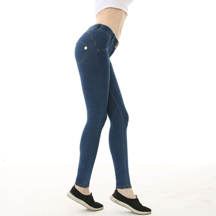 New Yoga for Women Denim Hip Lift Sports High Elasticity Beautiful Buttocks Fitness Peach Pants
