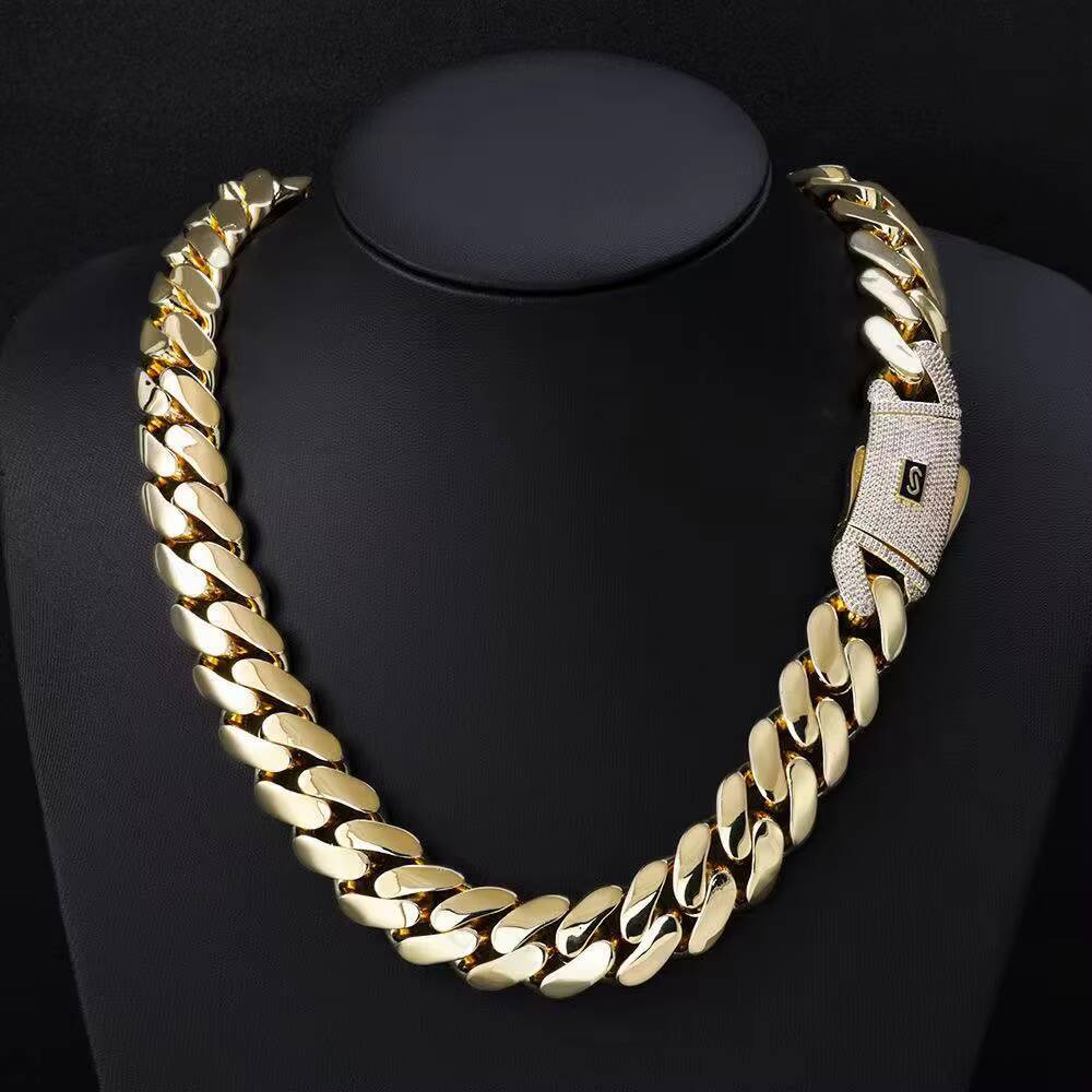 2025 Hip Hop Micro Inlaid Zircon Bracelet Cuban Necklace for Men