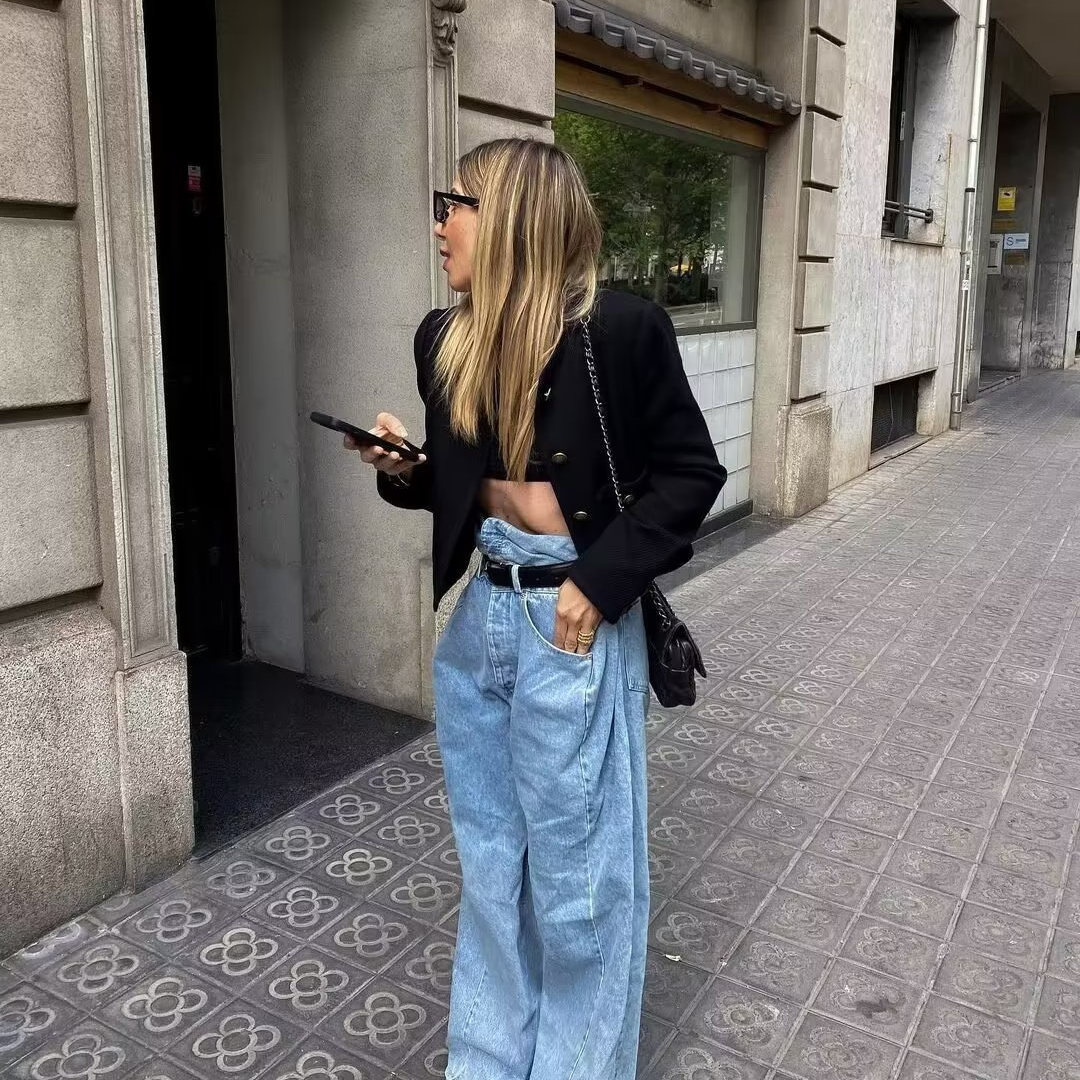 hot Free shipping designer dress for women Color blocking dress with minimalist design commuting mid length skirt