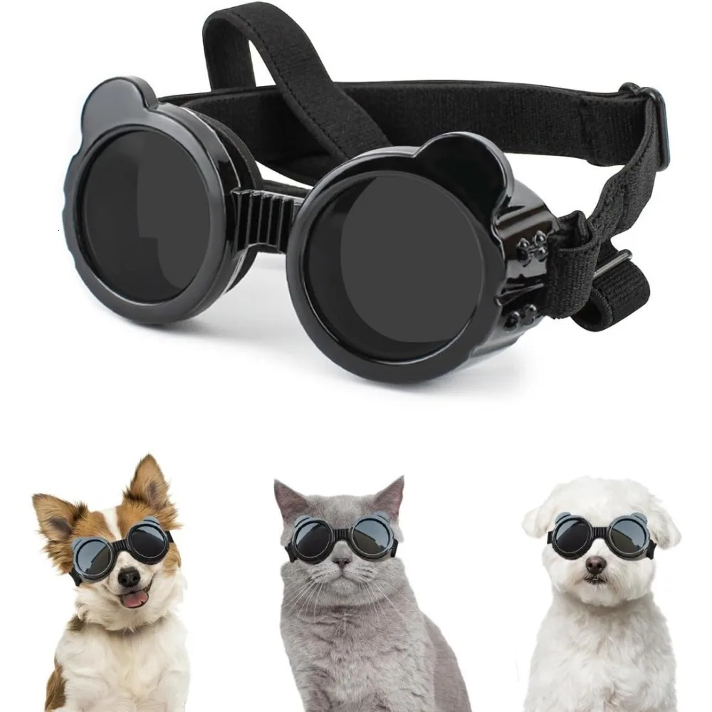 Pet Sunglasses Dog Goggles Waterproof Snow Windproof Small Eyewear for Outdoor Travel Driving Riding Goggles 250729