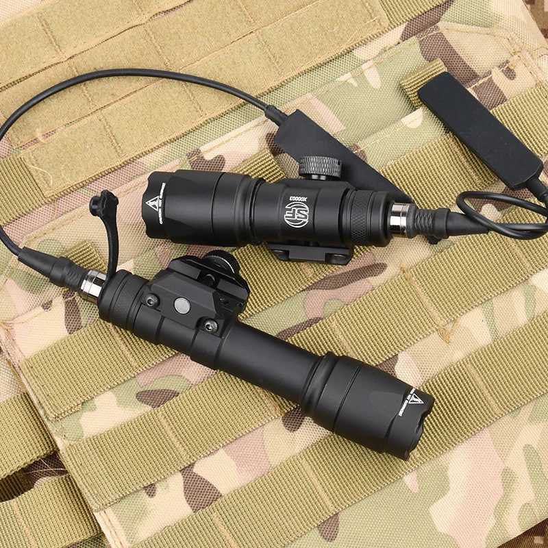 Tactical M300 M600 Flashlight SF M300A M600C LED Scout Light Airsoft Gear High Power Hunting Weapon Lamp Fit 20mm Rail XJ250728