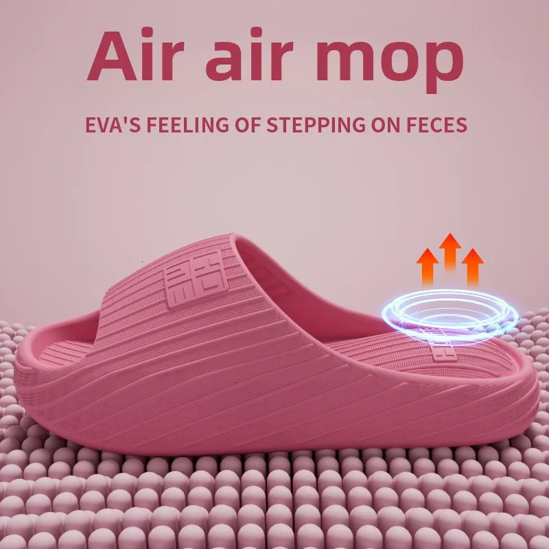2025 Outdoor Air Cushion Eva Slippers Women Thick Bottom Home Bathroom Anti-Slip and Deodorant Slippers for Men 250725