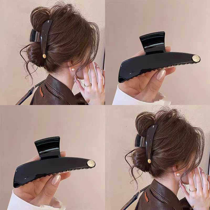 Elegant Solid Geometric Hair Claw for Women Girls Long Thick Hair Holder Claw Clip Hair Clip Hairpin Fashion Hair Accessories Z250729