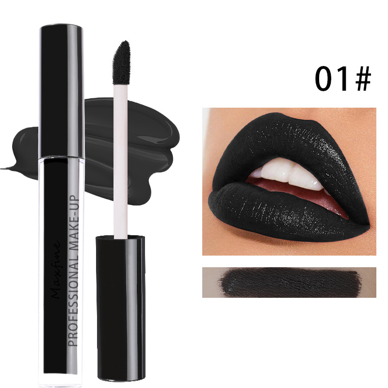 3PCS Liquid Lipstick Sets Waterproof Matte Black Blue Sexy Lip Gloss Long Lasting Nude Lip Tint Stain Makeup Velvet Cream Lip Gloss Semi-Matte Lip Gla