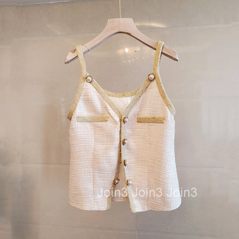 Fashion Base Layer Little Fragrance Milk Vest for Women Summer Autumn Fashion Thin Vest Top Short Camisole Chic Internet Celebrity