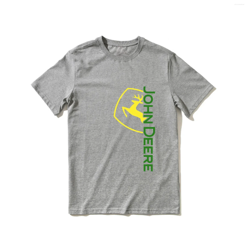 Men's T Shirts 2025 Summer John Tractor Logo Black Shirt Men Short Sleeves Cool Tee Hip Hop Streetwear Deeres T-shirt