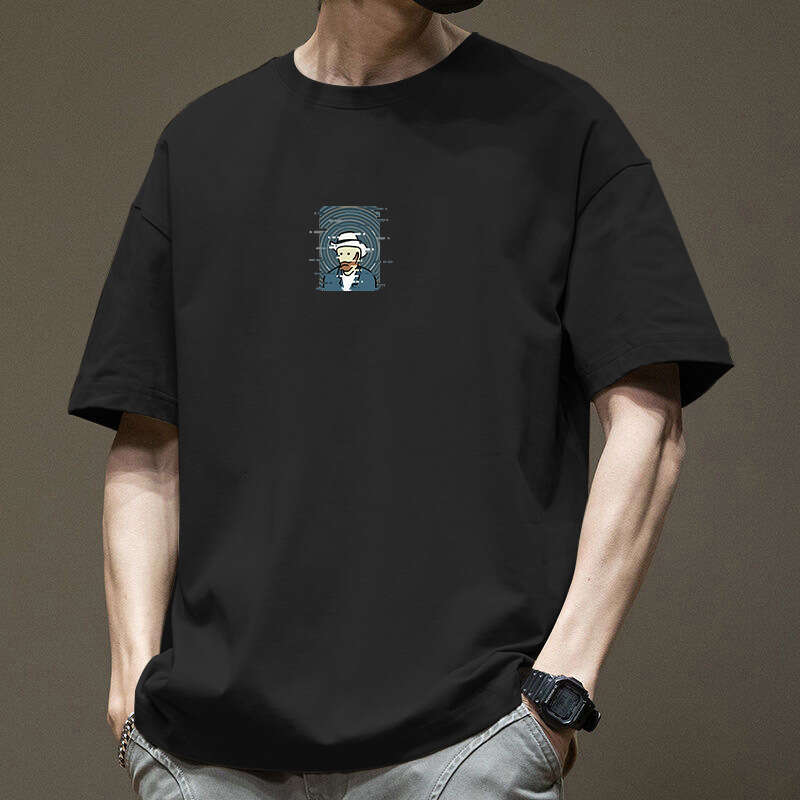 Designer T Shirt American Retro Short Sleeve T-Shirt For Men 2025 New Summer Trendy High Street Stylish Versatile Half-Head Hip-Hop Casual Tee Graphic