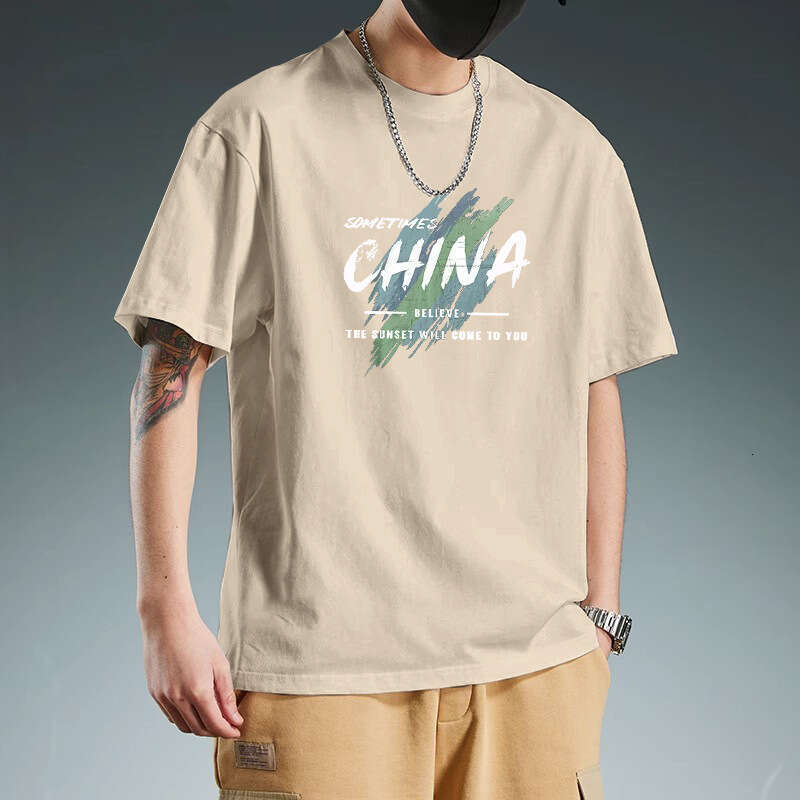 Designer T Shirt Japanese Style Summer Round Neck T-Shirt Men's Short Sleeve Top Trendy Loose Half Sleeve Fashion Printed Cotton Tee Shirt Graphi
