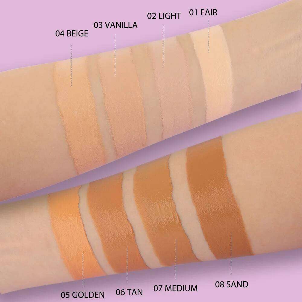 8Colors Liquid Concealer High Covering Moisturizing Oil Control Foundation Invisible Pores Dark Circles Freckle Face Makeup X250728