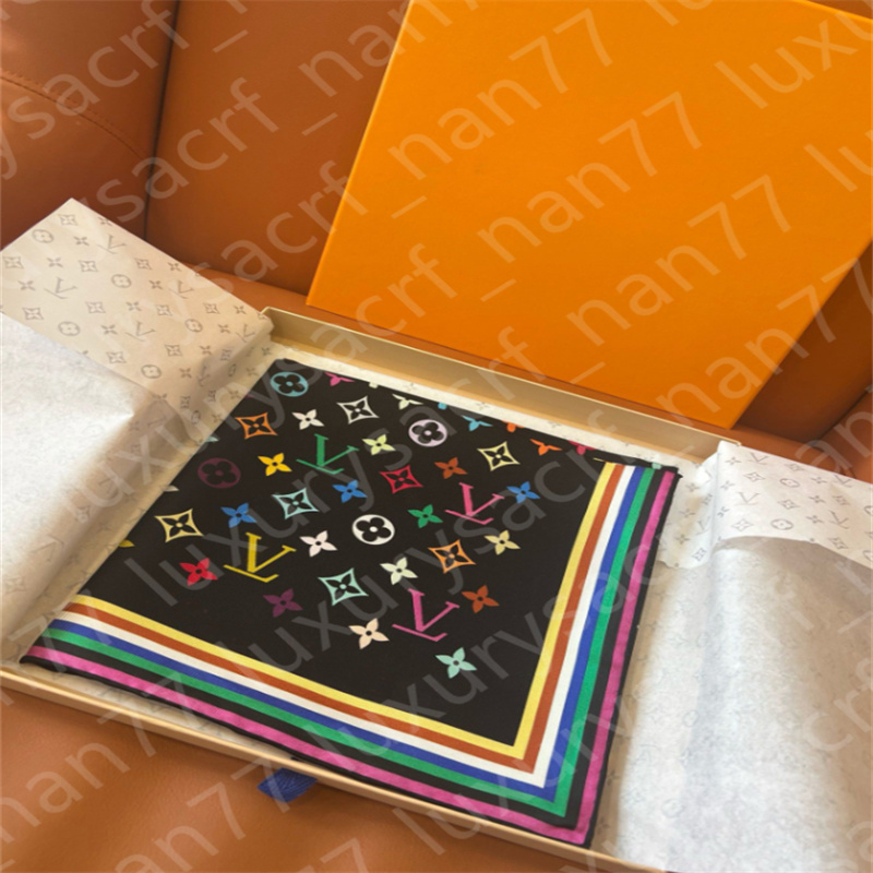 Summer vacation beach towel fashionable silk scarf square scarf silk scarf designer printed headscarf lady's shawl button handkerchief 90x90cm