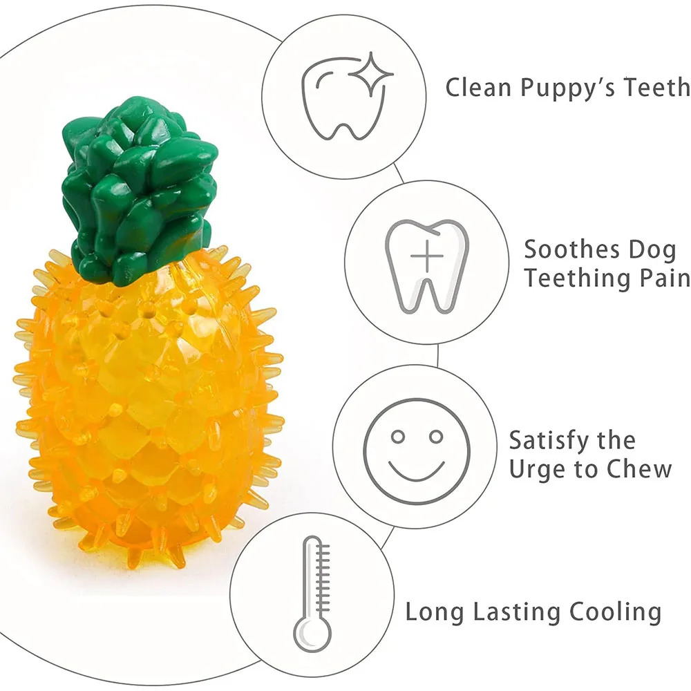 Pet Freezable Cooling Chew Toy Dog Cat Summer Pineapple Lemon Watermelon n Durable BiteResistant Ice Frozen Toys 250729