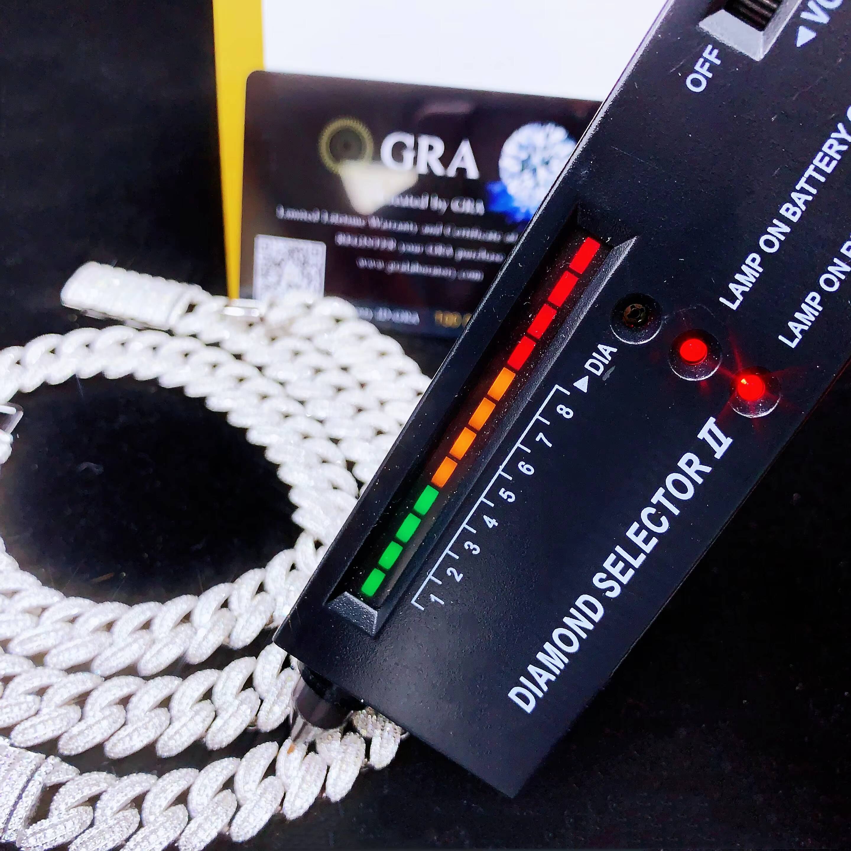 Ready to Ship 3 Rows 13mm Moissanite Cuban Link Chain Rapper Prong Chain Prong Hip Hop Necklace Rapper