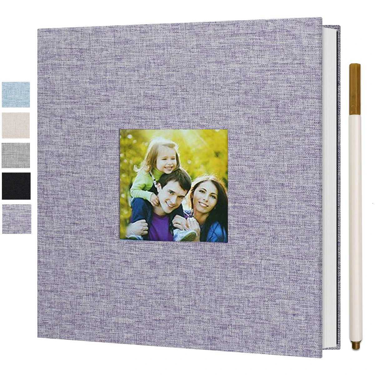 DIY Linen Scrapbook Small Photo Album with Self-Adhesive Pages Capable of Holding 4x6 and 2x3 Pictures Equipped with Picture D Z250729