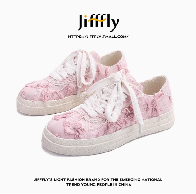 Jifffly Canvas Shoes for Men & Women - Breathable Low Top Sneakers with Distressed Aesthetic Design