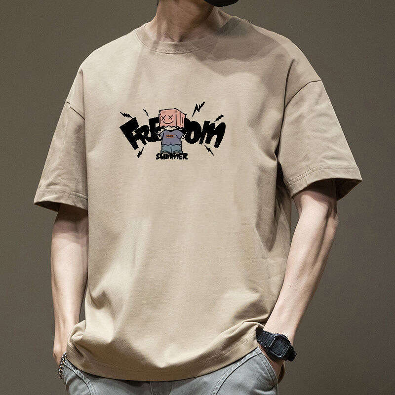 Designer T Shirt Heavyweight White Short Sleeve T-Shirt For Men Summer Trendy Brand Fashion Large Size American High Street Men's Tee Graphic Tee