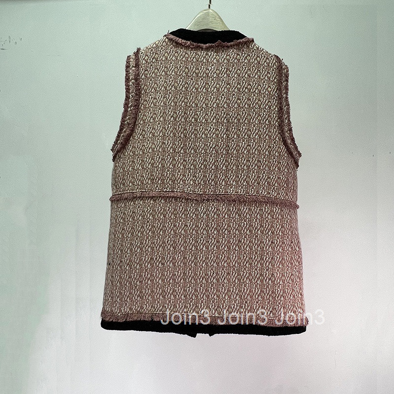 Korean Little Fragrance Vest Jacket for Women Autumn New Fashion Tassel Tweed Vest Outerwear Nanyou