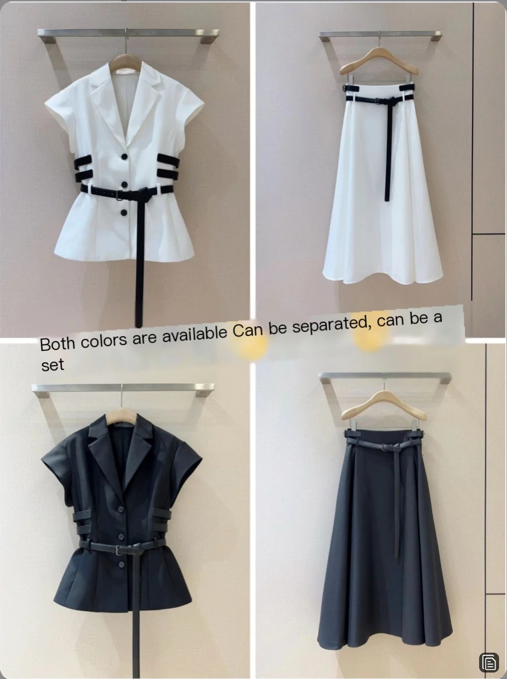 Summer Womens Black Tailored Blazer 100% Polyester Belted Waist Statement Long Strap Slim Fit Chic Office Casual Workwear 250729