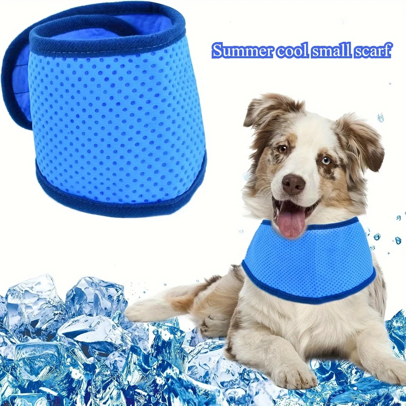 1pc Pet Summer Cooling Scarf Cool Collar Suitable for All Breeds in 3 Sizes Adjustable Fit Essential Outdoor Activities 250729