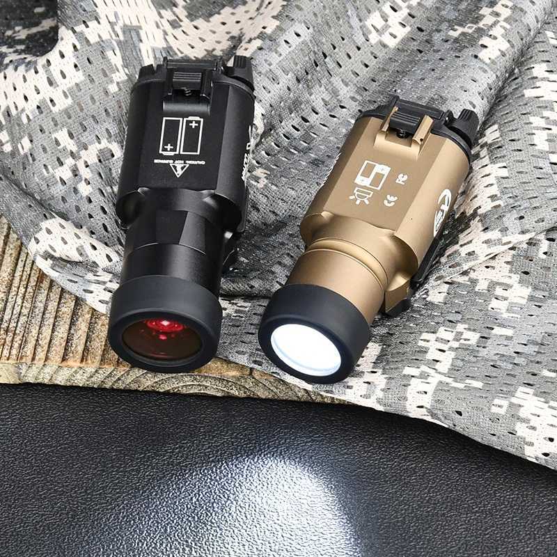 WADSN Tactical X300 X300U Flashlight White LED Hunting Scout Light With 26mm/28mm Protective Cover For SF X400 Pistol Light R250728