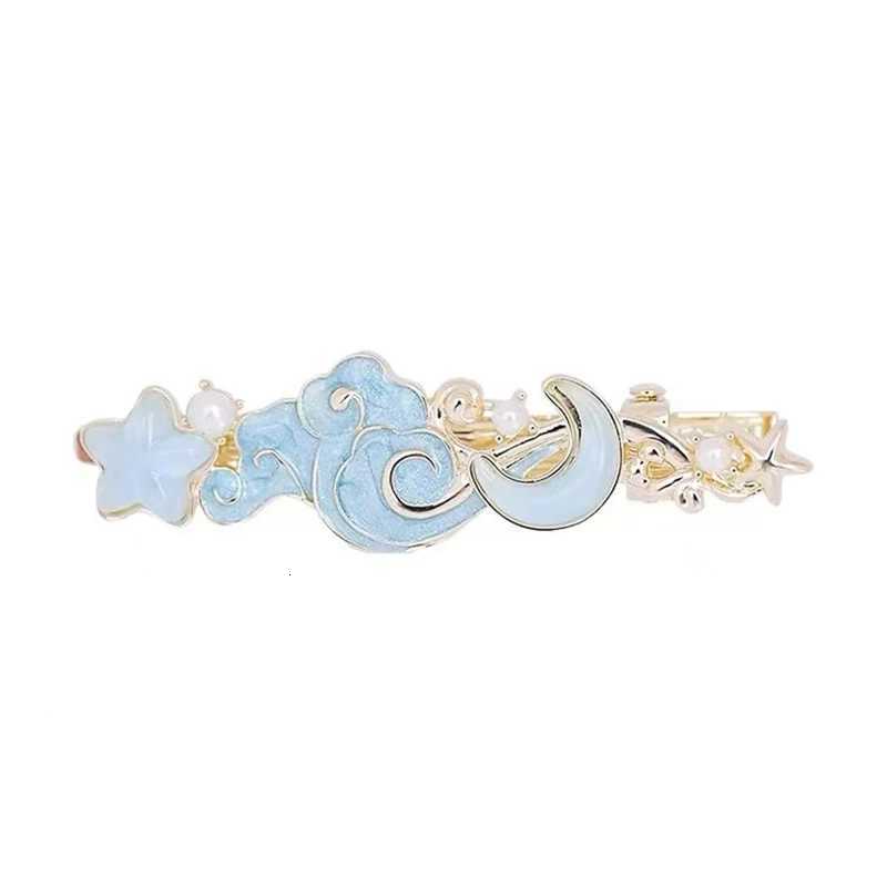 Dreamy Blue Fishtail Starfish Glaze Duckbill Clip Women Forehead Bangs Barrettes Alloy Side Clip Super Fairy Hair Accessories Z250729