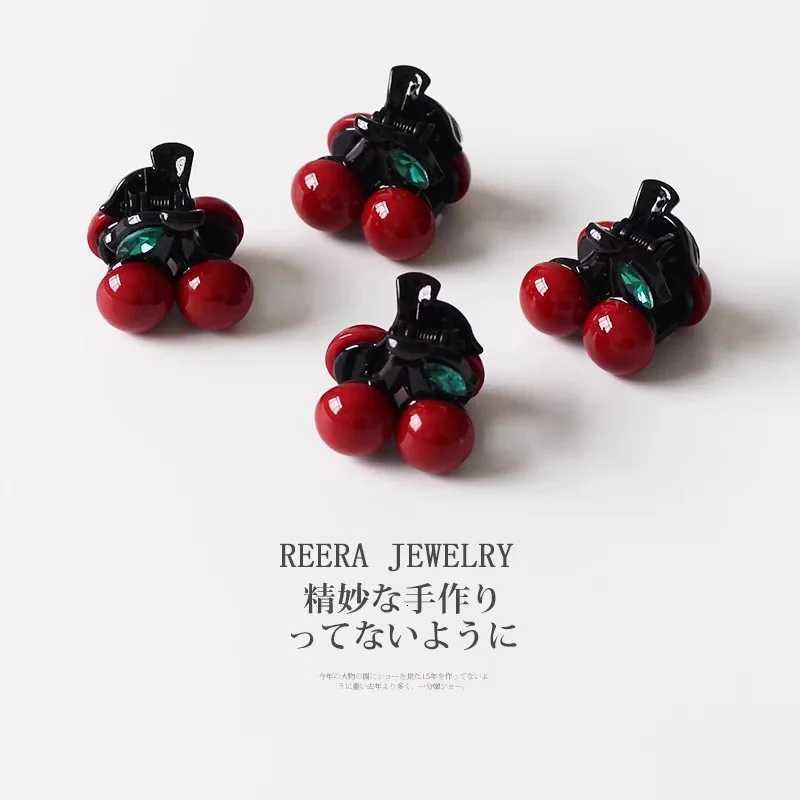 2pcs/set Cute Cherry Small Hair Claws For Women Girls Sweet Hair Ornament Hair Clips Hairpins Hairgrip Fashion Hair Accessories Z250729