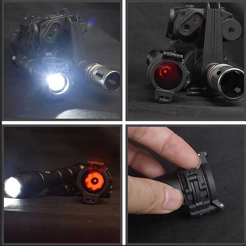 Airsoft Tactical Flashlight IR Filter Shade M300 M600 Infrared Weapon Scout Lamp Protector Cover Night Vision Lampshade R250728