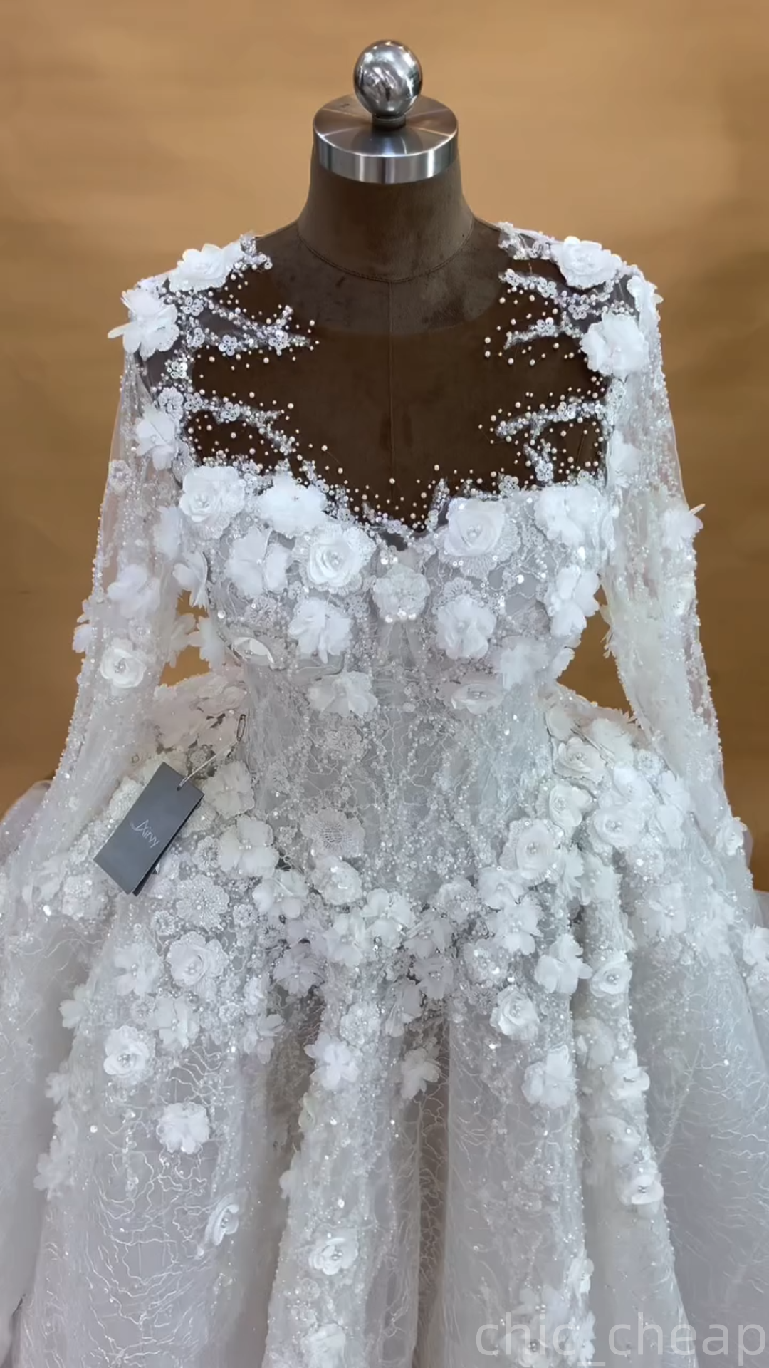 2025 Aso Ebi Plus Size Ivory Mermaid Wedding Dress 3D Floral Lace Beaded Ball Gowns Vintage Full Sleeves Bridal Gowns Dresses ZJ0681