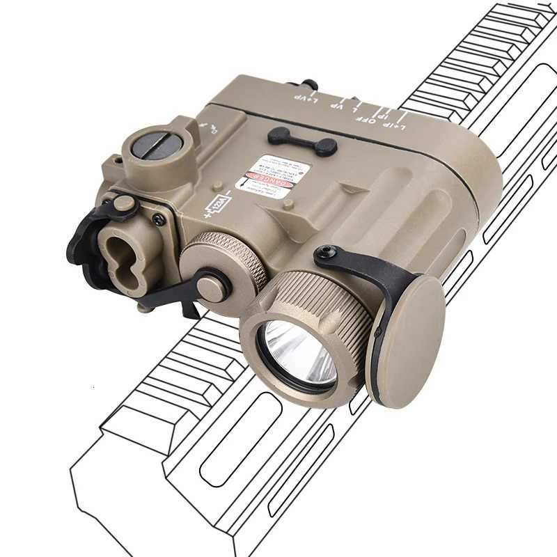Tactical DBAL-D2 Flashlight Red Green IR Laser LED White Hunting Light with Control Switch DBAL Battery Box Airsoft AccessoriesXJ250728