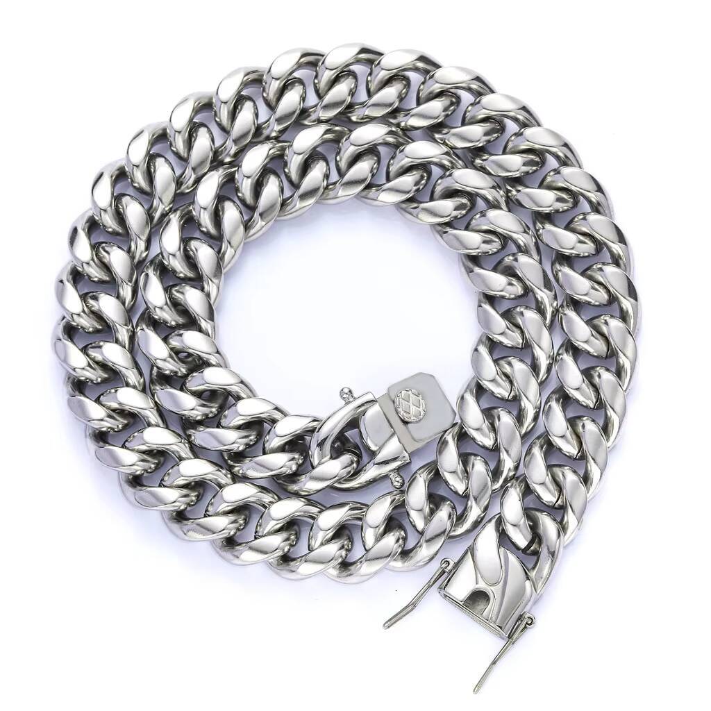 Shangjie OEM 2022 High Quality Hip Hop Cuban Chain 18K Gold Plated Stainless Steel Necklace