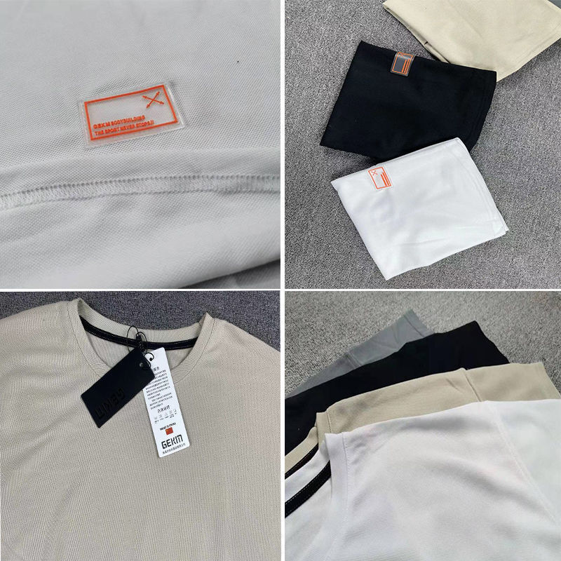 Summer mens big version short sleeve sports fitness t-shirt mens short sleeve loose half sleeve iron rolling basketball fast drying training suit