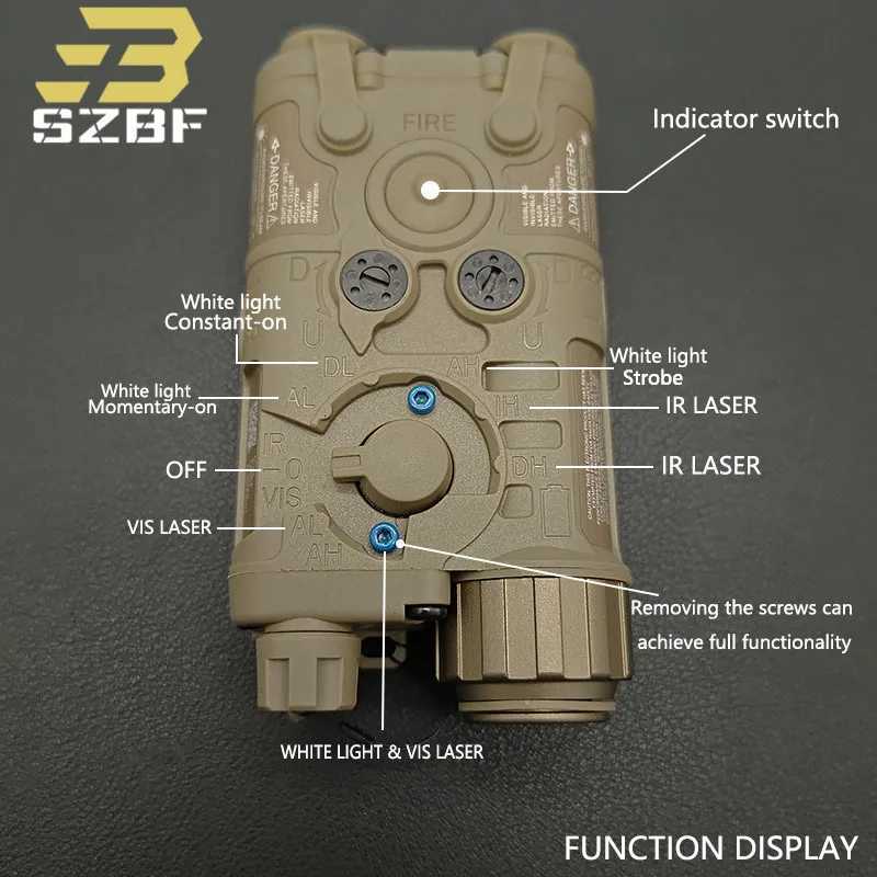 3000mAh Nylon L3 NGAL Green or Red Laser IR Pointer +LED Light Strobe Flashlight for Airsoft Hunting Weapon Lights PEQ15 DBAL-A2XJ250728