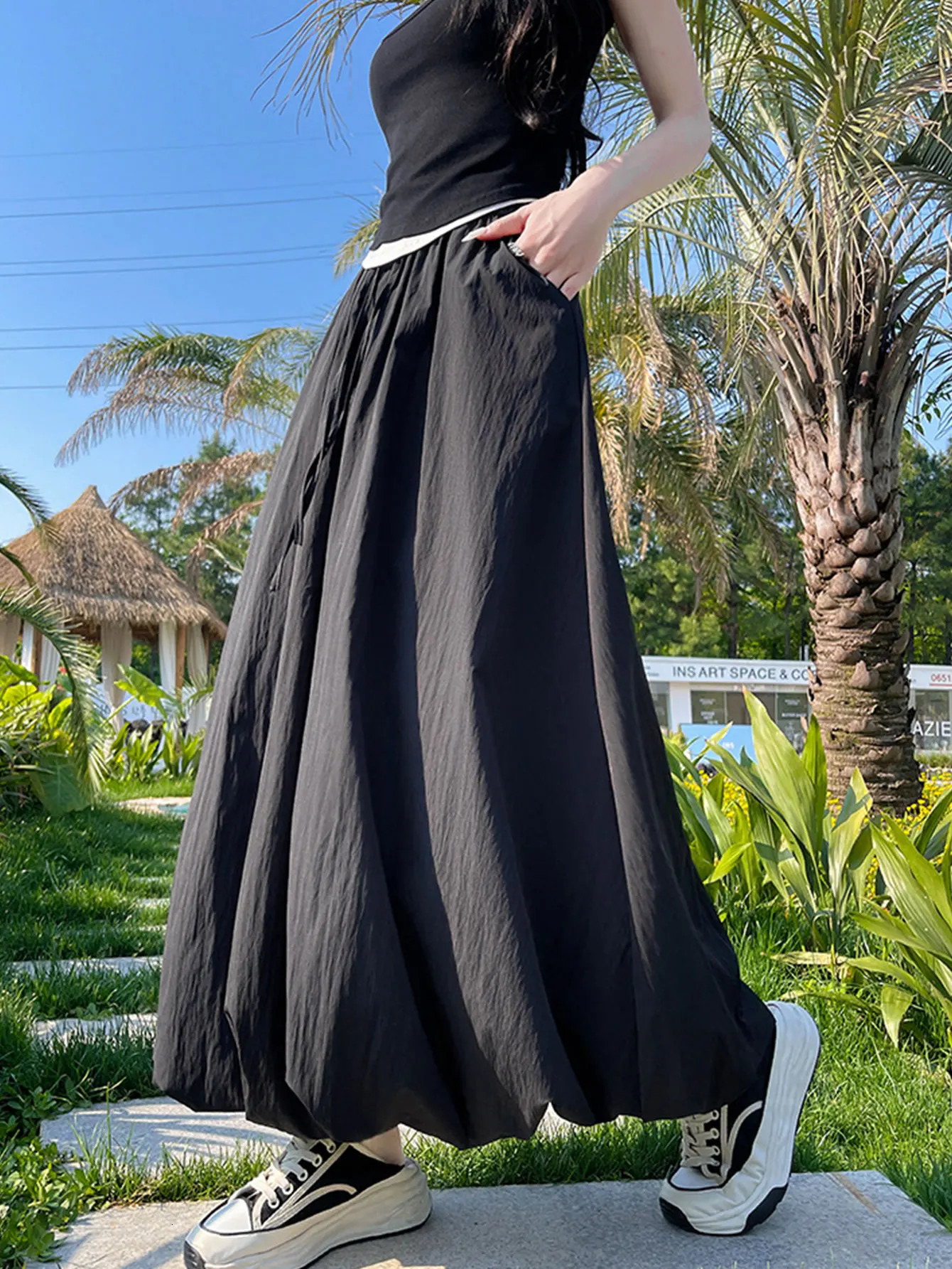 Flower Bud Skirt High Waist Slimming Aline Lantern Fashion Versatile 250729