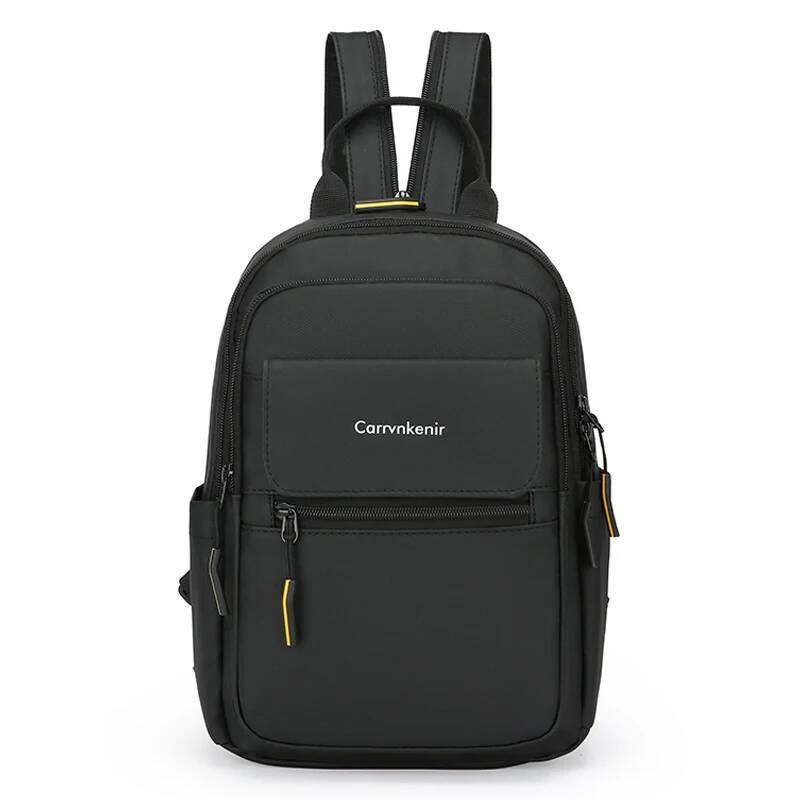 Fashion Men's Small Daypack High Quality Soft PU Leather Male Backpack Casual Teenager Zippered Straps Chest Crossbody Bag high-quality