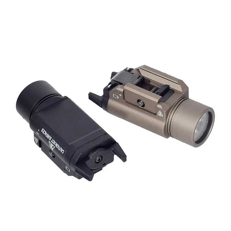 1000 Lumens Tactical Weapon Flashlight Metal TR1 LED Strobe Light 20mm GLOCK 17 Airsoft Rifle TR7 Scout Torch Hunting Gun Lamp XJ250728