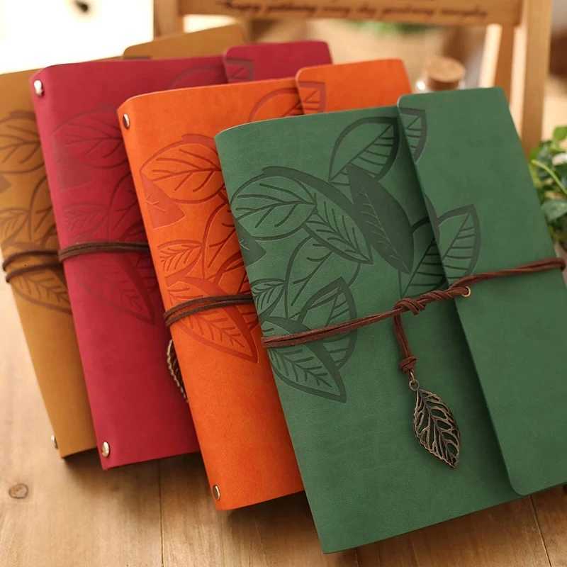 8 Inch PU Leather Kraft Paper Photo Albums 30 Sheets for Baby Birthday Gifts Leaves Home Decor Young Commemoration Z250729