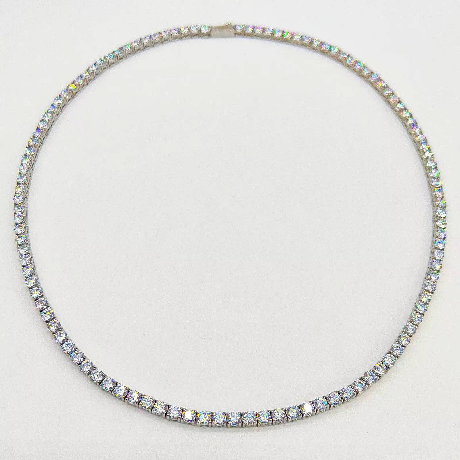 14k 18k Gold Tennis Necklace White DEF Diamond Necklace Lab Grown Diamond Jewelry