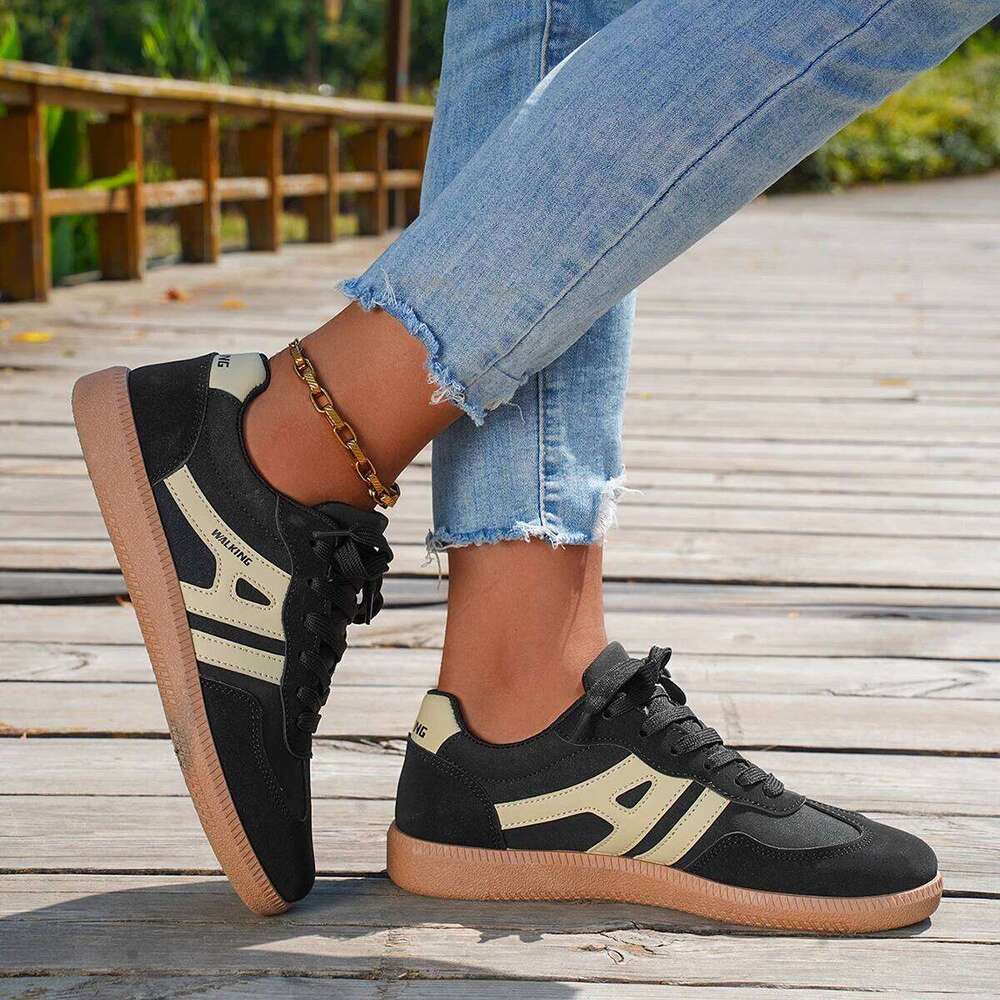 2025 New Ladies Black Sneakers Soft-soled Comfortable Women Leisure Joker Walking Shoes Tenis Feminino Zapatillas Mujer